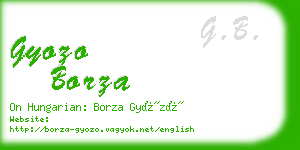gyozo borza business card